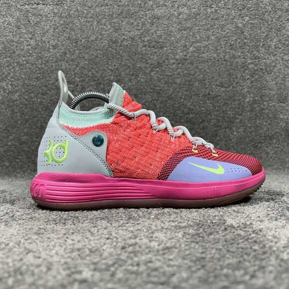 Nike KD 11 AH3465-600 Size 6.5Y Women’s Size 8 Hot Punch Lime Basketball Shoes - Picture 1 of 14